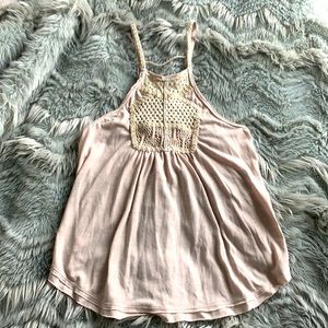 Free people Oatmeal Crochet top